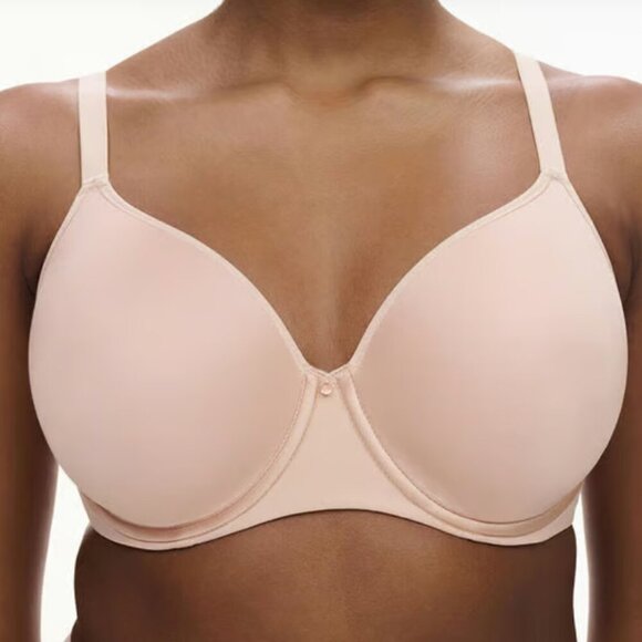 NWT Chantelle Comfort Chic Back Smoothing T-Shirt Bra in Nude Rose Size 36DDD - Picture 2 of 7